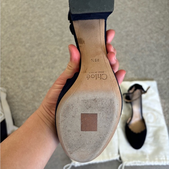Chloe suede heels - size 38.5 - Picture 3 of 4